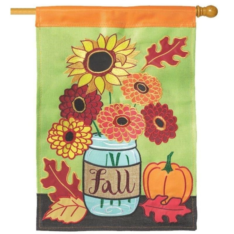 Fall Mason Jar House Flag